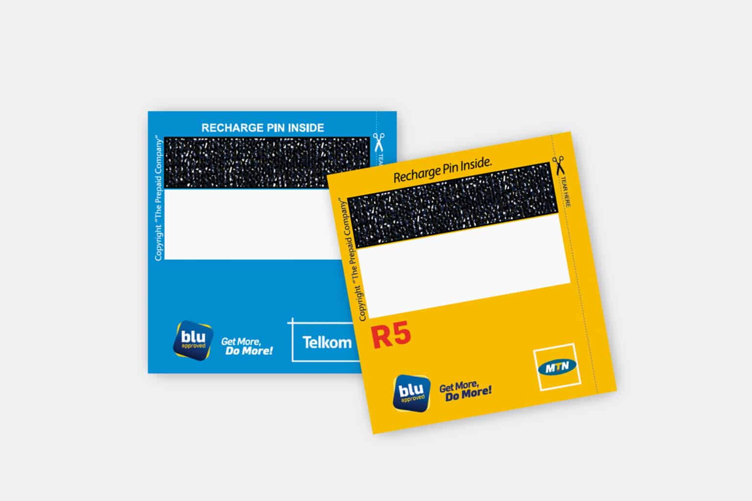 Plural Design - Label design - Blue Approved Airtime Vouchers 2