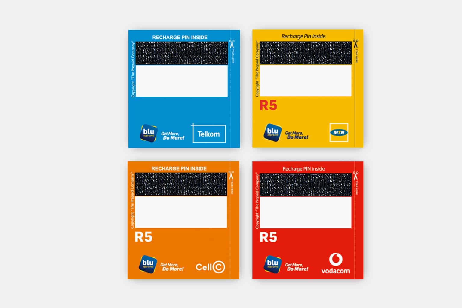 Plural Design - Label design - Blue Approved Airtime Vouchers