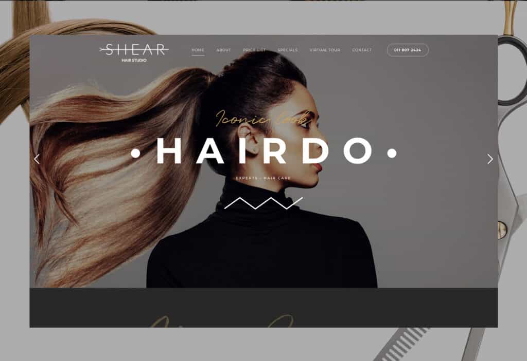Plural Design - Website Design - Shear Hair Studio
