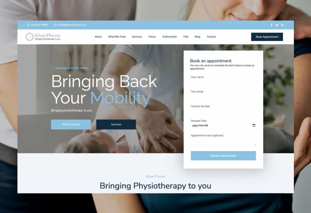 Plural Design - Website Design - Silver Physio